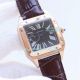Copy Cartier Santos Automatic Watch White Dial Brown Leather Strap Rose Gold Bezel Rose Gold watch Case (8)_th.jpg